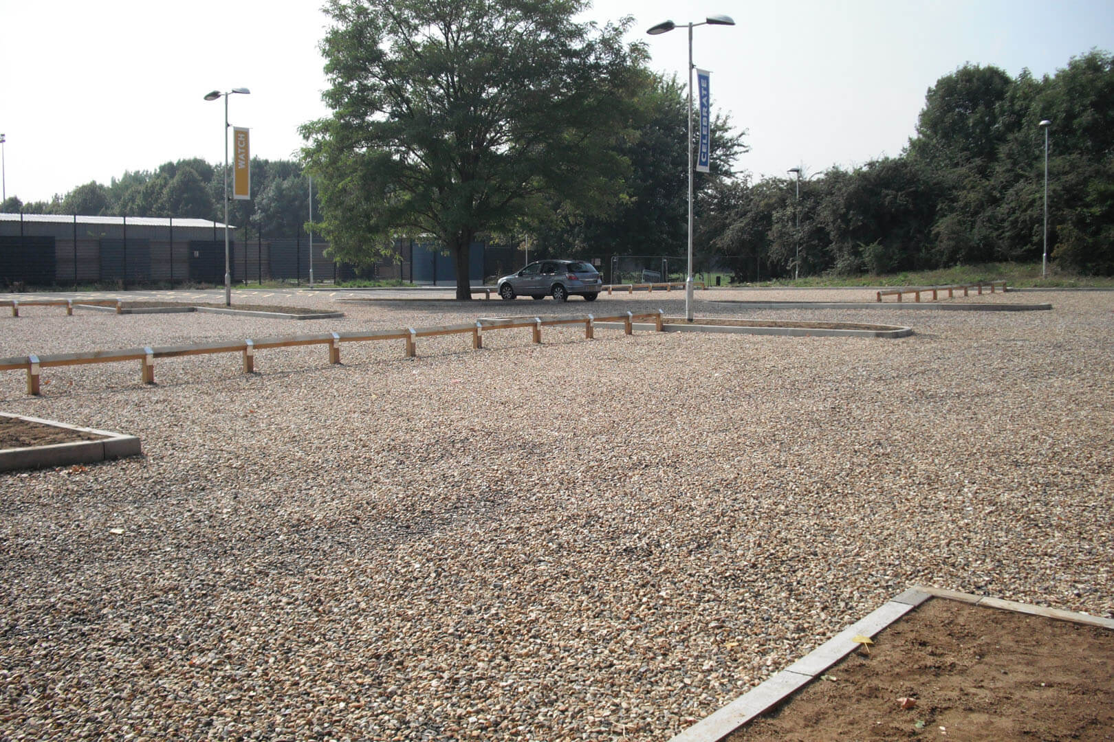 Gravel car park area